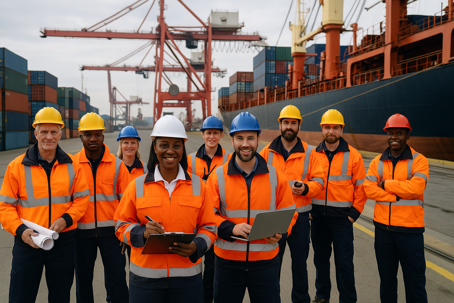 Port logistics team